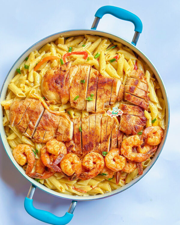 Cajun shrimp & chicken pasta