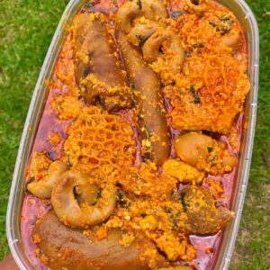 Egusi with( Pomo,shaki,beef$roundabout