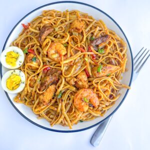 Jollof pasta(chicken&beef/or shrimp)