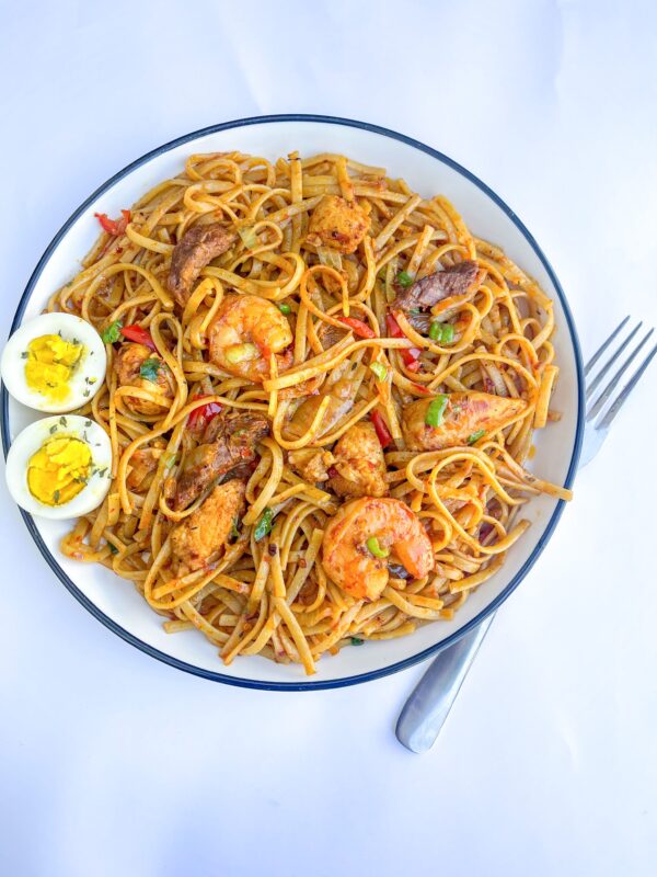 Jollof pasta(chicken&beef/or shrimp)